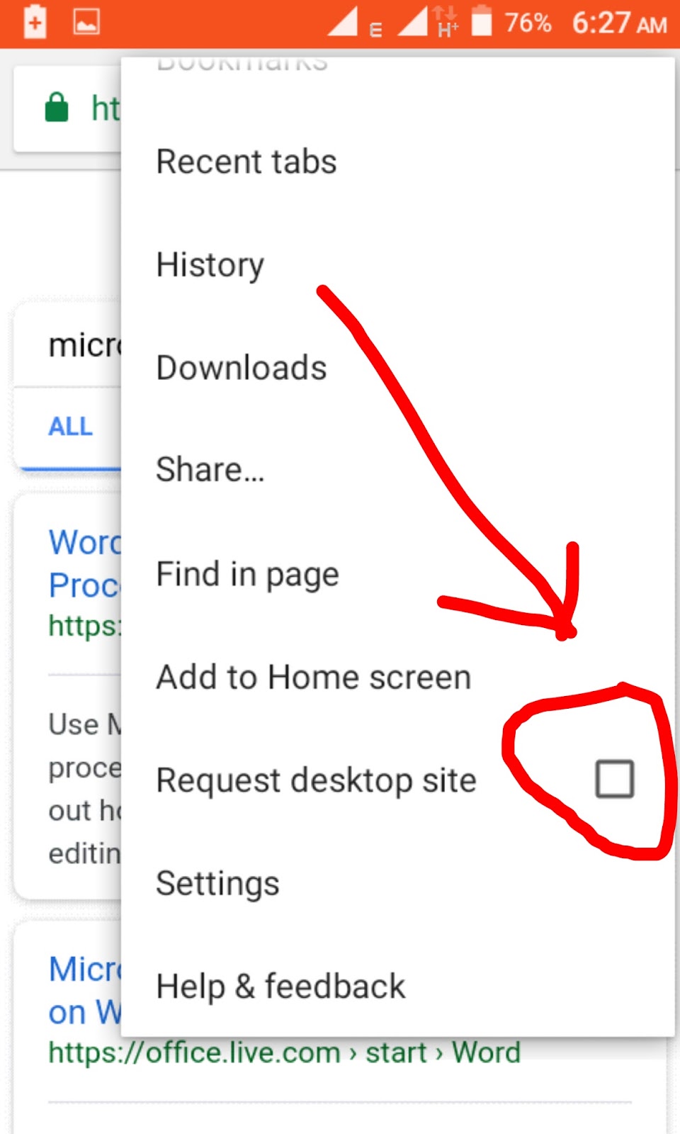 How to use desktop site on chrome Androidcrest