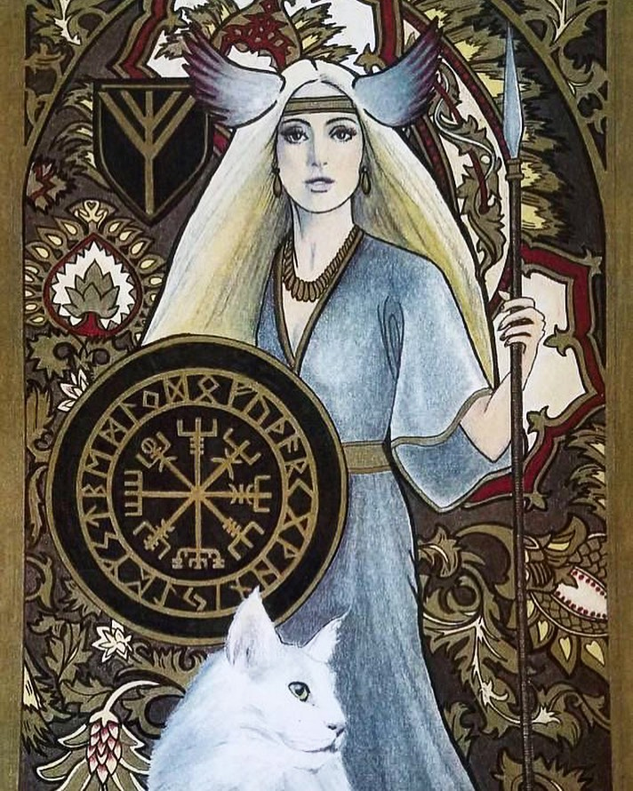 Símbolos Y Significados Freya Diosa Vikinga
