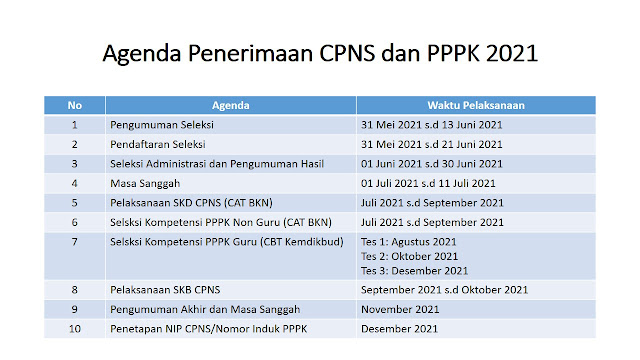 Jadwal Tes CPNS dan PPPK