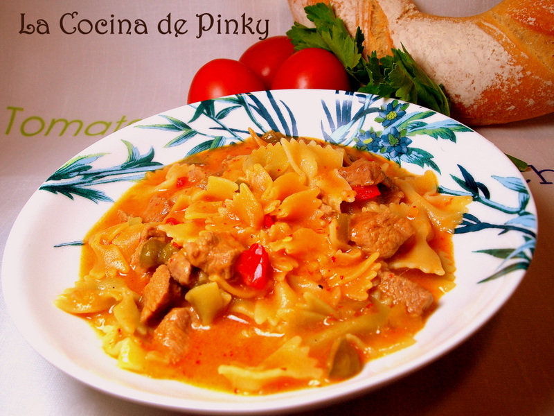 LA COCINA DE PINKY PASTA CON CARNE GUISADA