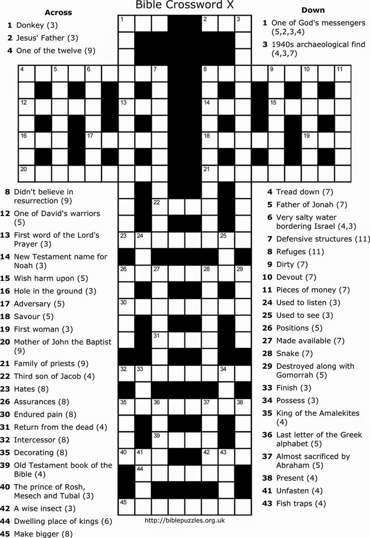 Free Printable Crossword Puzzles