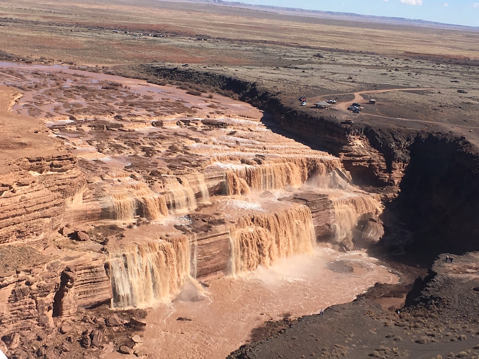 Central Arizona Geology Club Grand Falls are flowing