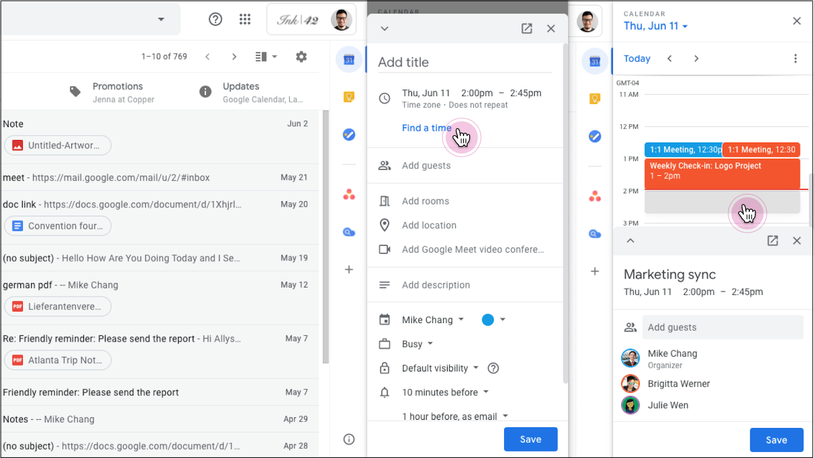Google Workspace Updates Edit Calendar events directly from Gmail and Docs