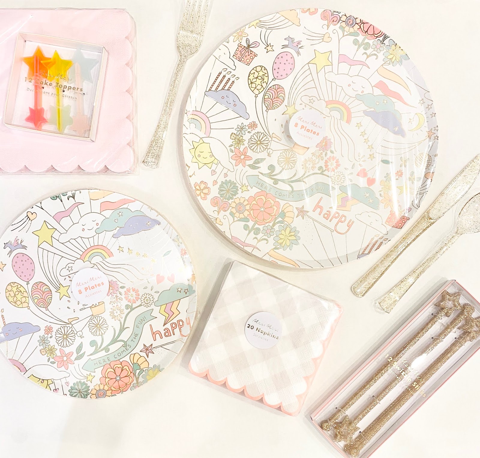 Newest Paper Plates & Napkins Fresh Ink Style Sentiment