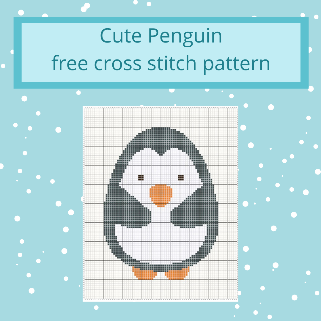 Cute penguin free cross stitch pattern Keeping it Real