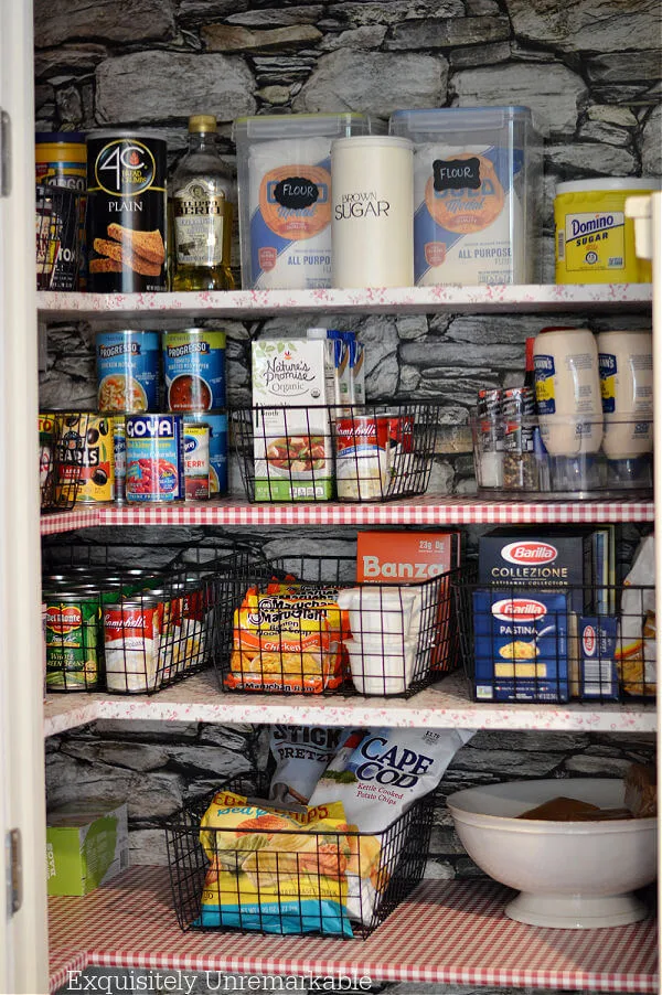 Stone Wall Pantry Makeover