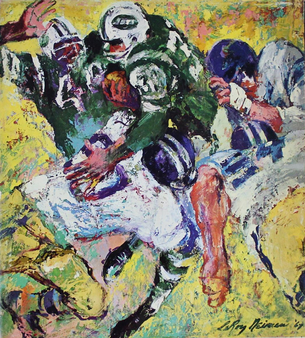 Pro Football Journal Presents NFL Art New York Jets by Leroy Neiman