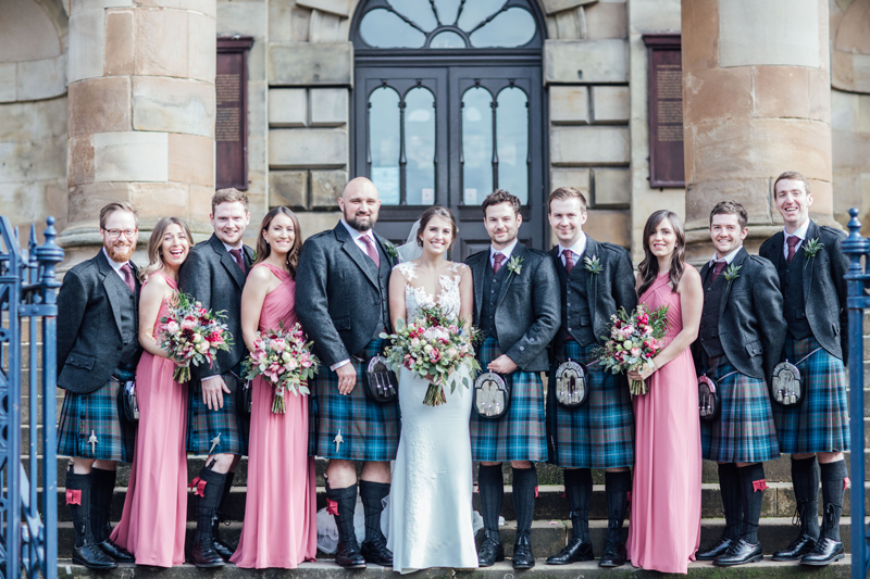 Traditional Pink and Purple Scottish Real Wedding 