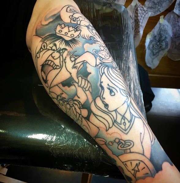 Alice In Wonderland Tattoos Alice In Wonderland Tattoos