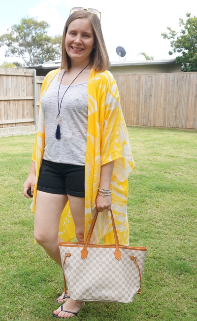 Away From Blue  Aussie Mum Style, Away From The Blue Jeans Rut: Golden  Tees, Denim, Kimonos and Louis Vuitton Bags: Weekday Wear Link Up