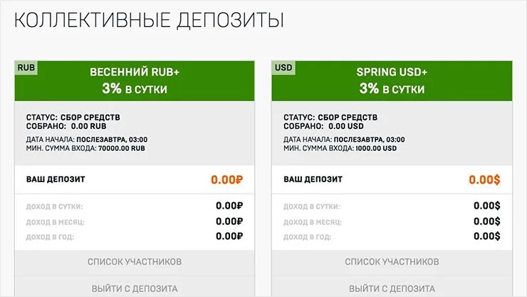 Коллективный план от проекта Uni Finance Коллективный план от Uni Finance