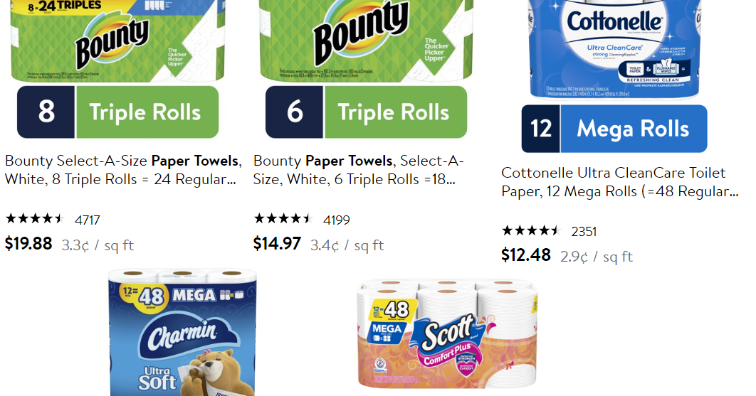 HURRY!! TOILET PAPER AND PAPER TOWELS IN STOCK! Charmin, Cotonelle