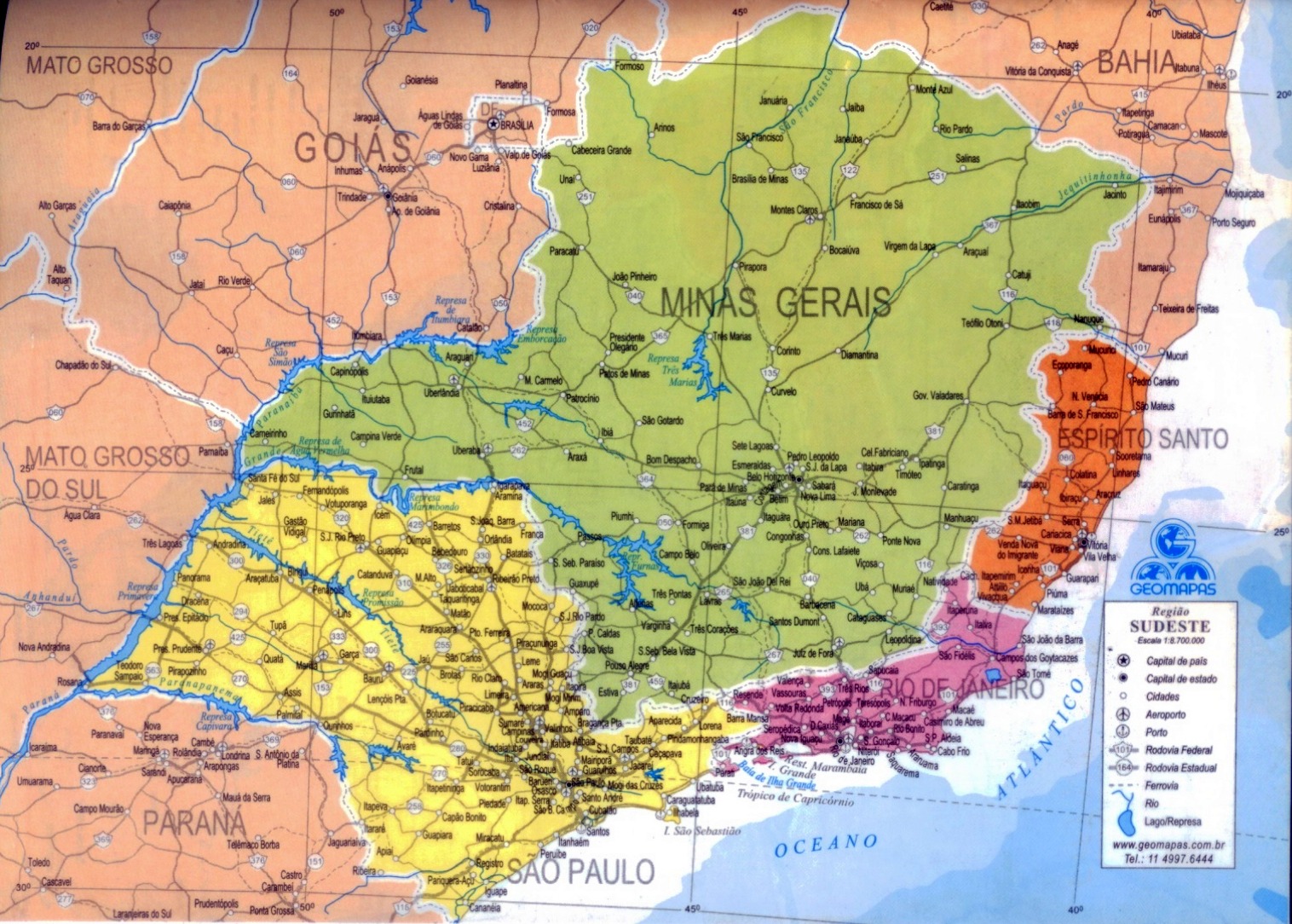 GEOKRATOS Aula 014 Região Sudeste (mapas)