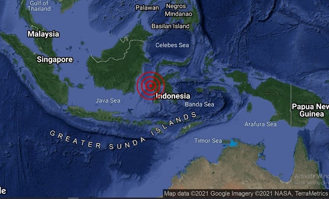 GEMPA BUMI BERMAGNITUD 5.9 DI SULAWESI, TIADA ANCAMAN TSUNAMI DILAPORKKAN