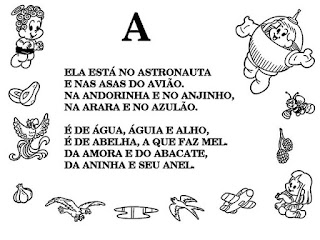 Conhecemos a Leitura de pequenos textos - alfabetização através de poemas com a Turma da Mônica que é bem divertida.