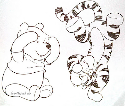 Cartoons Coloring Pages: Winnie the Pooh and Tigger Coloring Pages