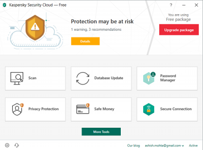 Évaluation gratuite de Kaspersky Security Cloud