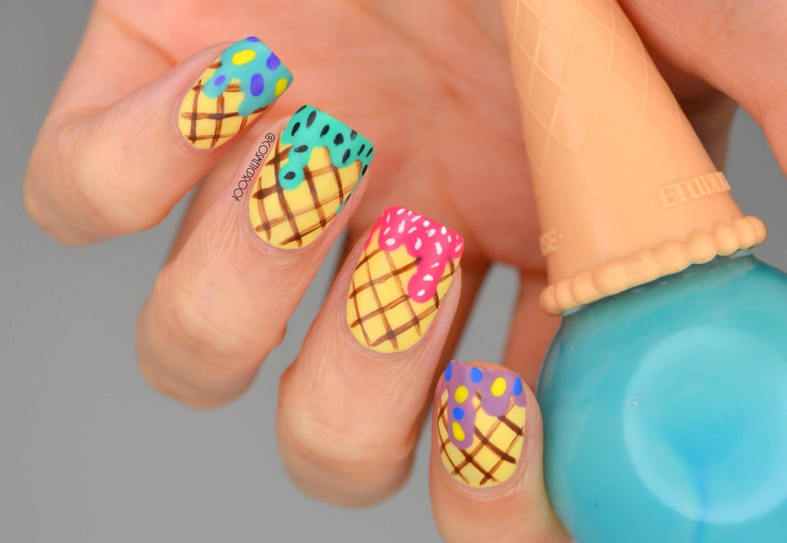 9. Ice Cream Cone French Tip Nails - wide 7
