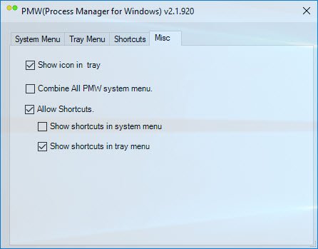 Administrador de procesos para Windows