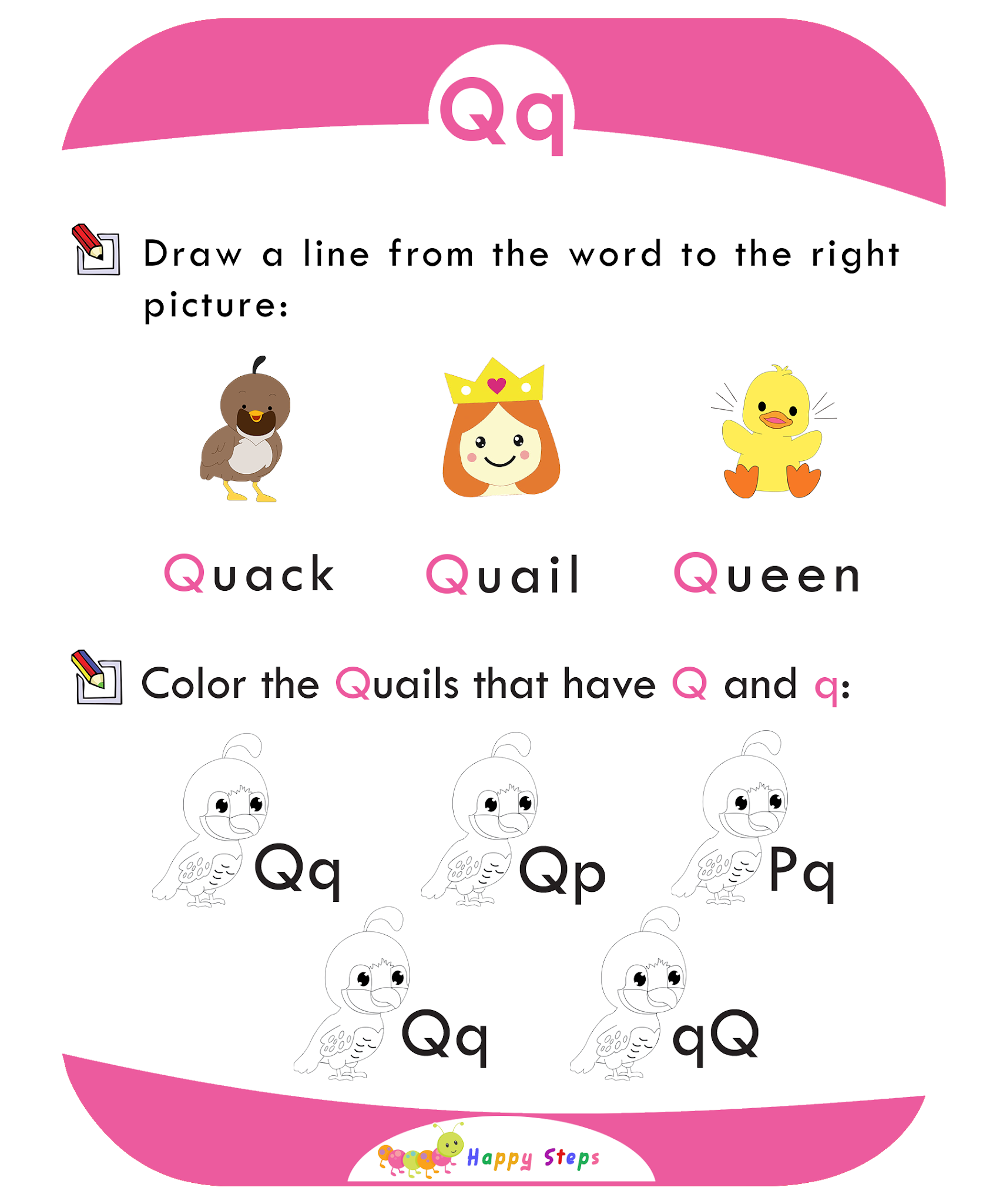 Activity Worksheet 1 Letter Q