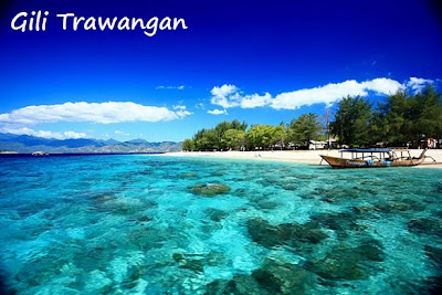 gili trawangan pulau gili, wisata lombok, laut, jernih, biru
