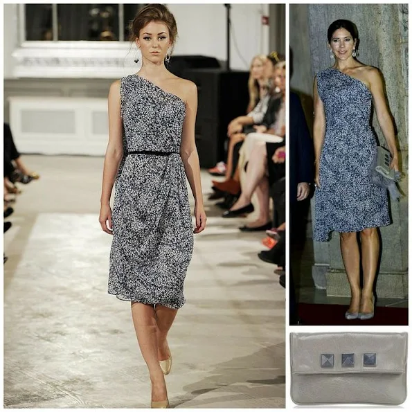 Crown Princess Mary of Denmark wore Jesper Howring Dress and carried Marc Jacobs Clutch