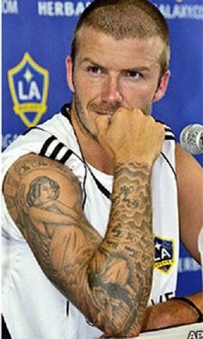 David Beckham Arm Tattoo | Cool Eyecatching tatoos