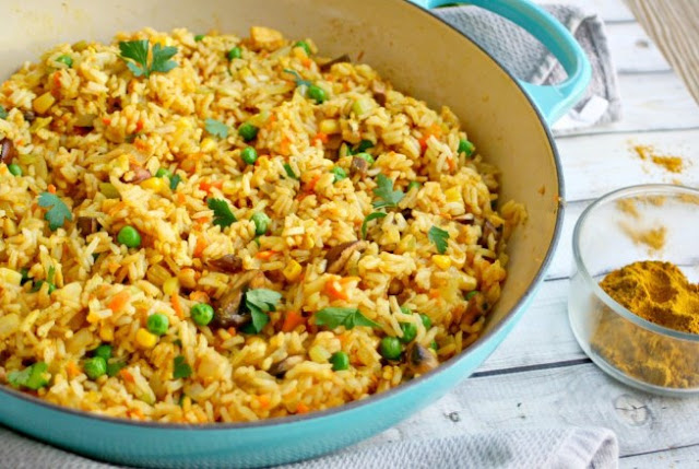 Curry Fried Rice #vegetarian #vegan