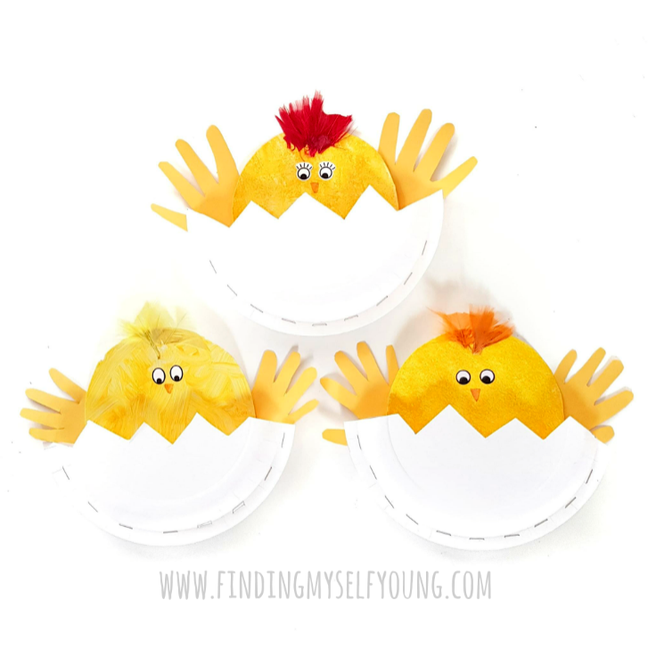 Hatching Chick Paper Plate Easter Basket Finding Myself Young