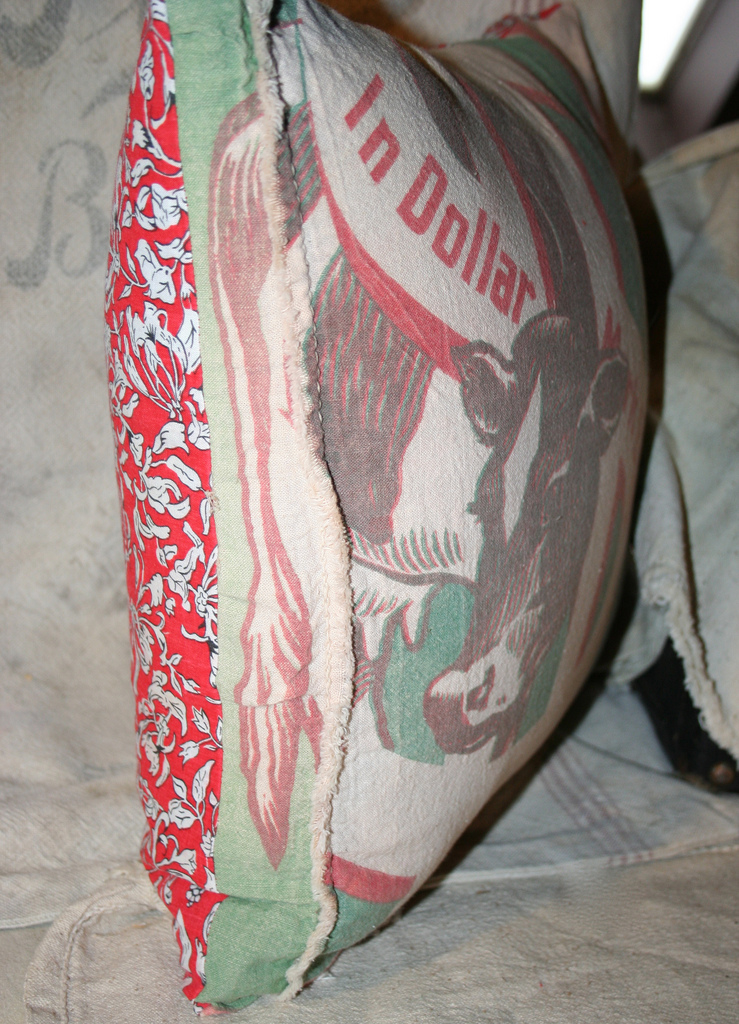 Dancing Bumblebee Cottage My Newest Feed Sack Pillow