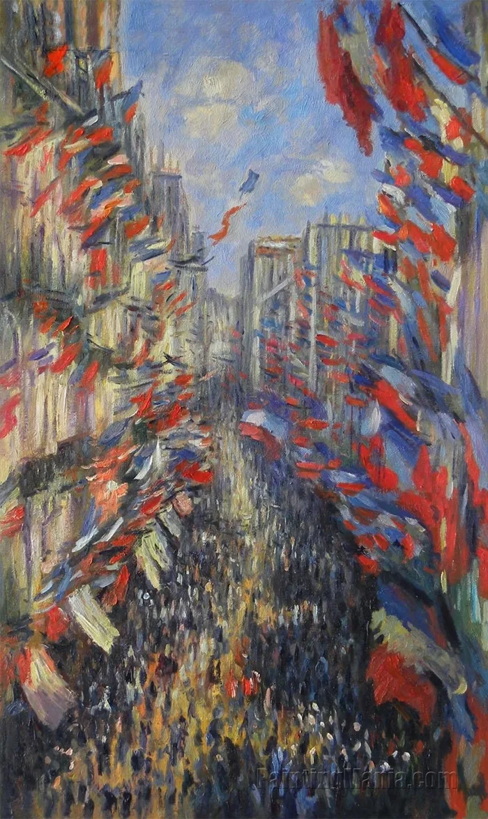 Claude Monet 1840-1926 - French painter - The Rue Montorgueil, Paris 1878 - The Impressionist Flags