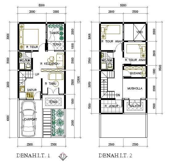 Design Rumah  8x15  Meter 3 Kamar