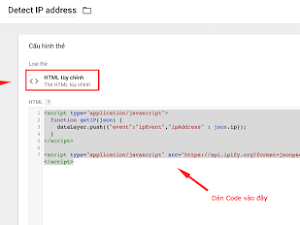 cách lấy IP của khách truy cập với Google Tag Manager
