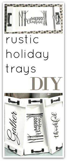 Pinterest pin for rustic trays