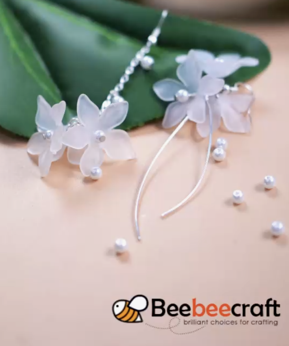 Really Pretty 3D Polymer Clay Flower Earrings Tutorial / The Beading Gem