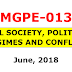 MGPE-013 Previous Year Question Paper June 2018