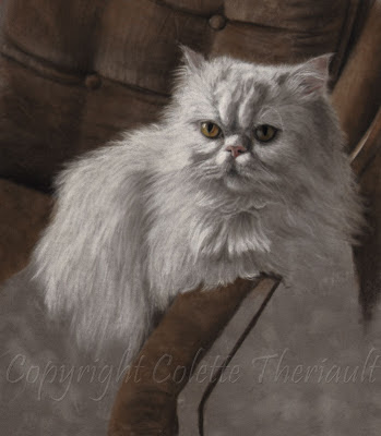 cat portrait in pastel by Colette Theriault