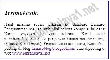 respon berhasil terkirim ke excel