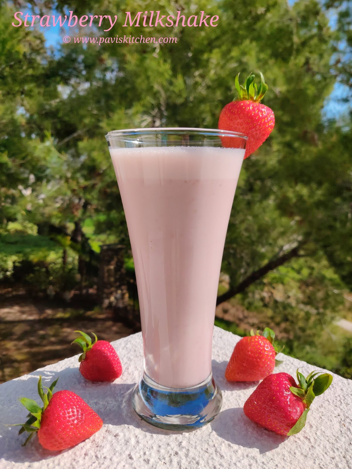 Homemade Healthy Strawberry Milkshake Recipe | Easy Fresh Strawberry Milkshake