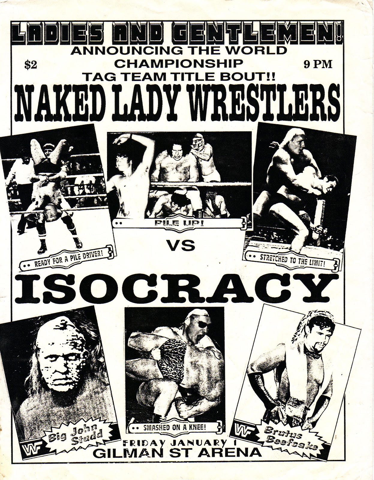 Squared Circle Pit: Naked Lady Wrestlers (the band)