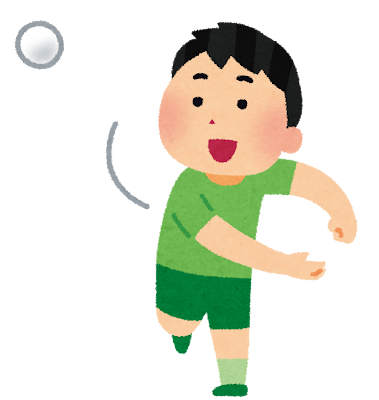 ボールを投げる男の子のイラスト