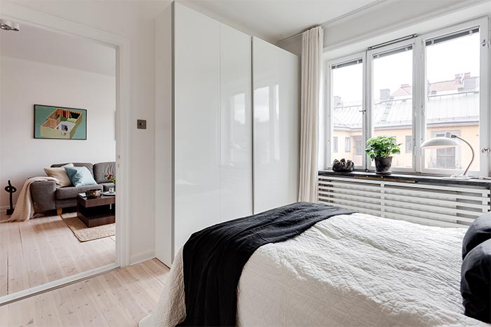 Dormitorio de estilo nórdico