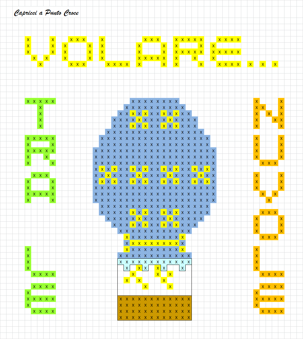 Capricci A Punto Croce Schema Free Volare Tra Le Nuvole