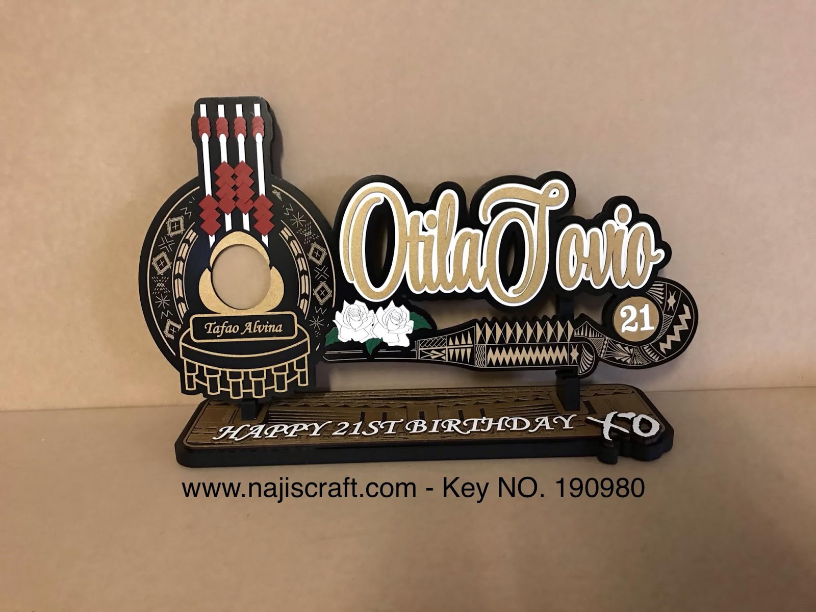 NO. 190980 21ST KEY 70CM SAMOAN MALU PATTERNS