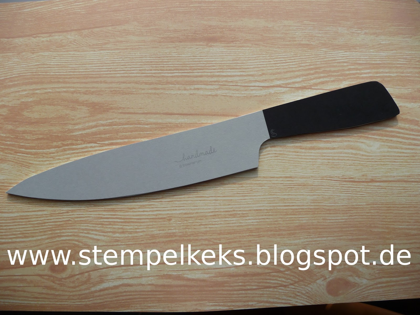 Stempelkeks: Messer-Karte