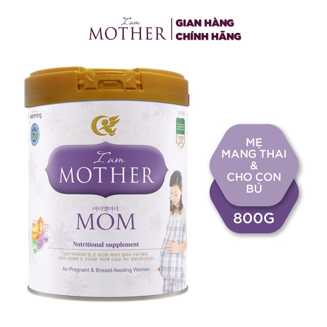 Sữa Bột Iam Mother Mom GT VP Milk- 800g  Dành cho phụ nữ đang mang thai và cho con bú