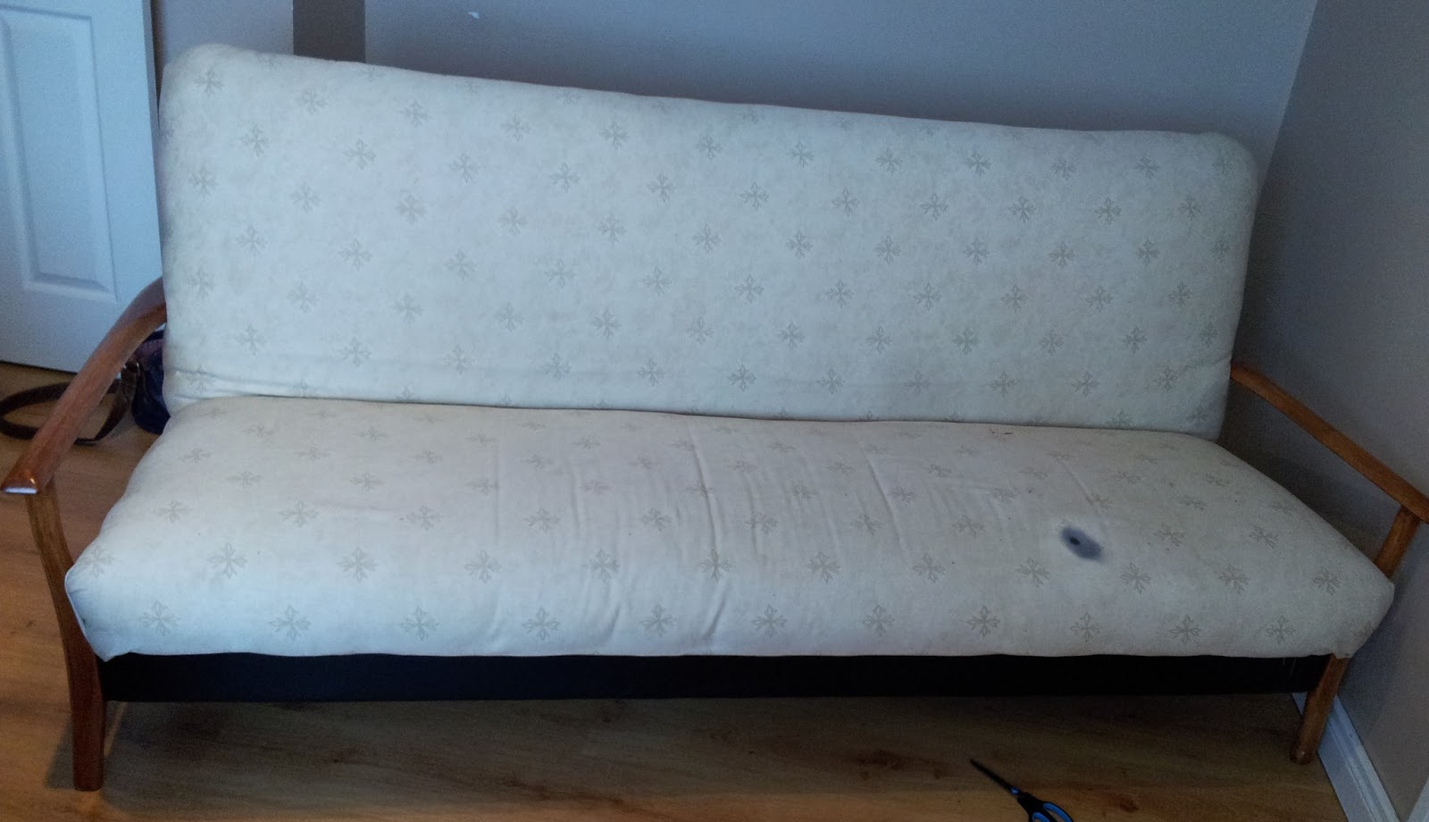 Learning to craft and upcycle Upcycled Red Sofa Bed