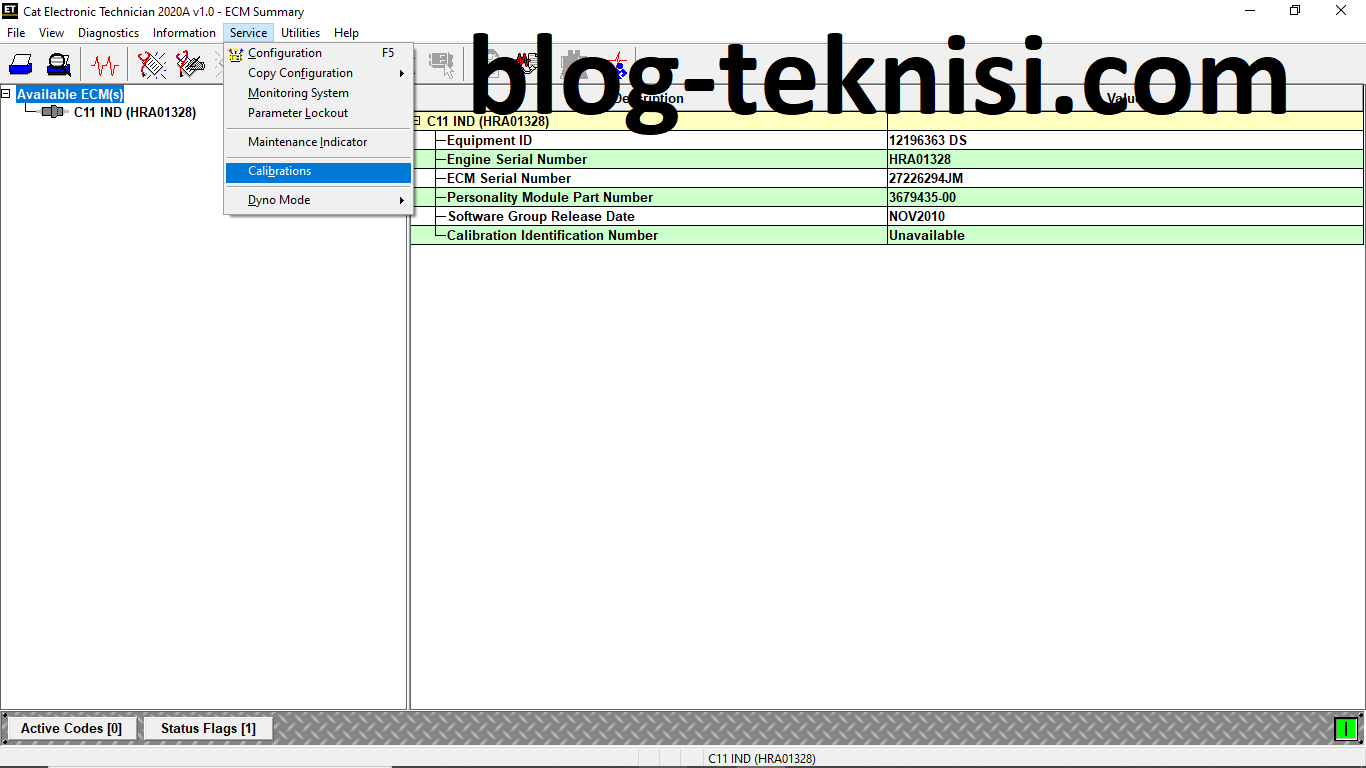 Injector Trim Calibration using Caterpillar ET Software Blog.Teknisi