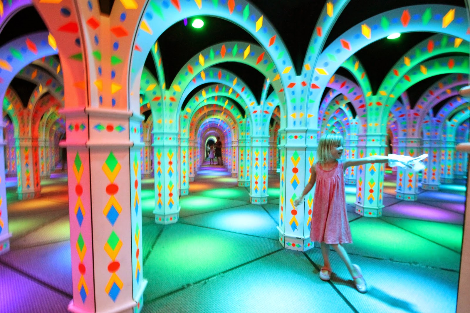 Sophia & Anna room full of mirrors