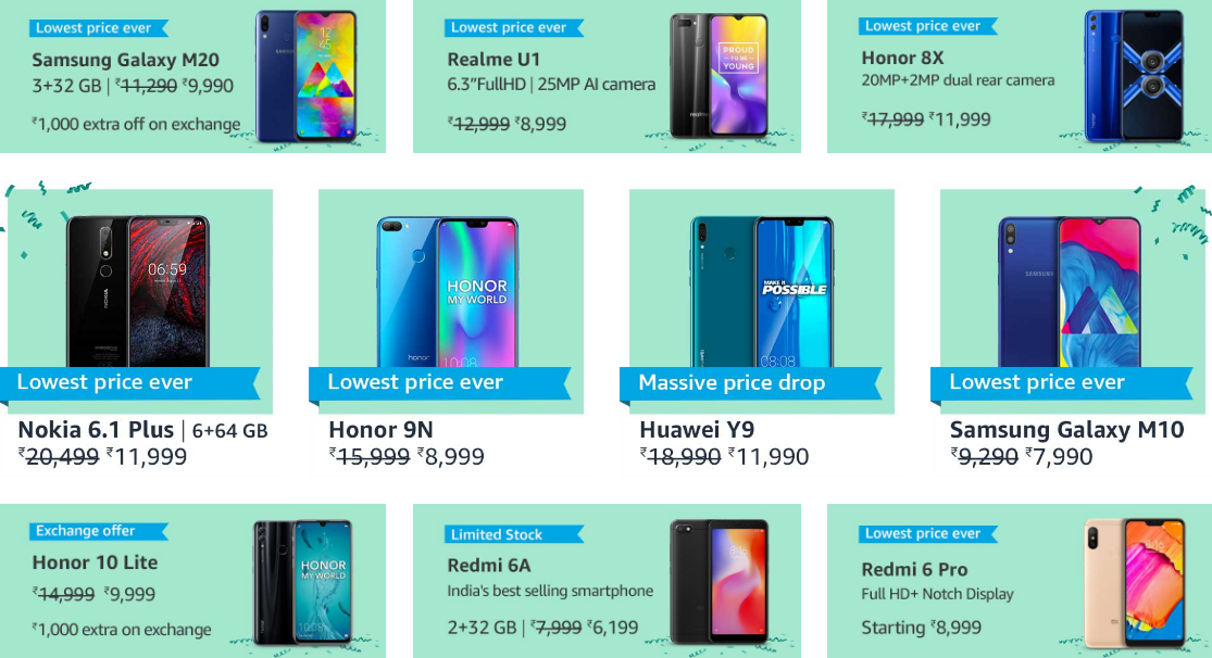 Amazon Prime Day 2019 Sale - Mobile Offers and New Launches